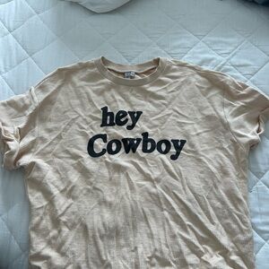 Beige 'Hey Cowboy' T-Shirt